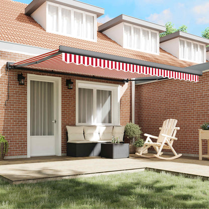 Tenda da Sole Rosso e Bianco 400 Ãƒâ€” 300 cm