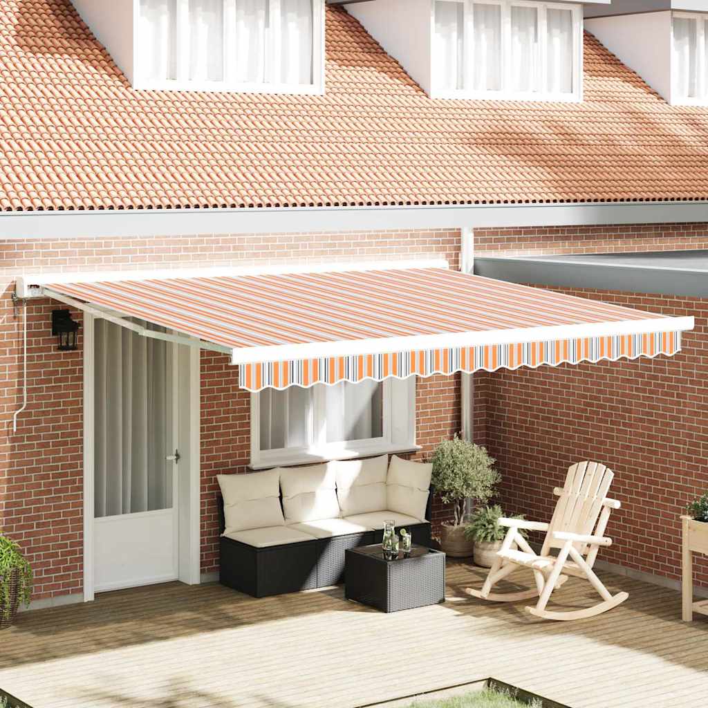 Tenda Retrattile Multicolore 400 Ã— 300 cm Tessuto e Metallo