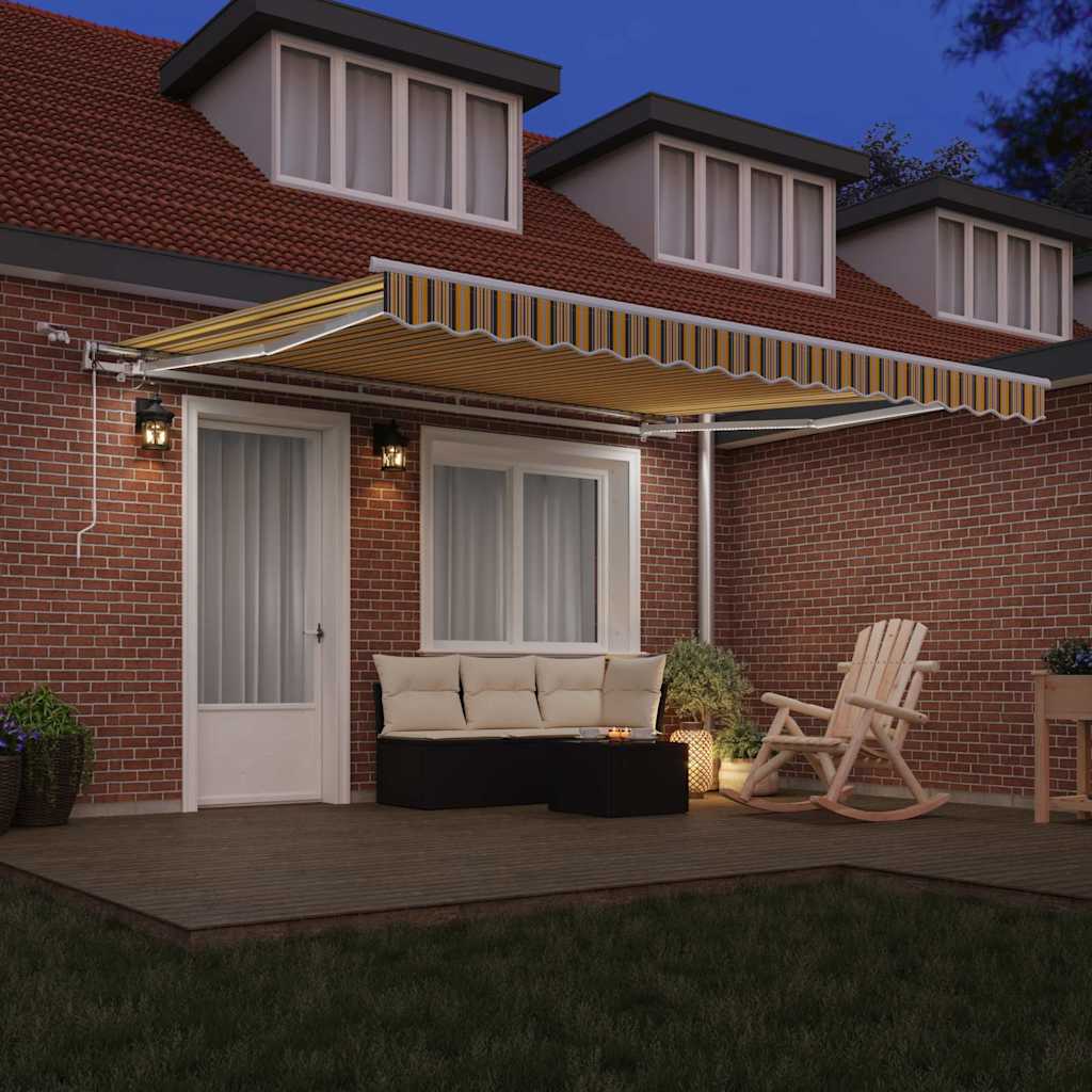 Tenda Retrattile Multicolore 400 Ãƒâ€” 300 cm Poliestere e Metallo