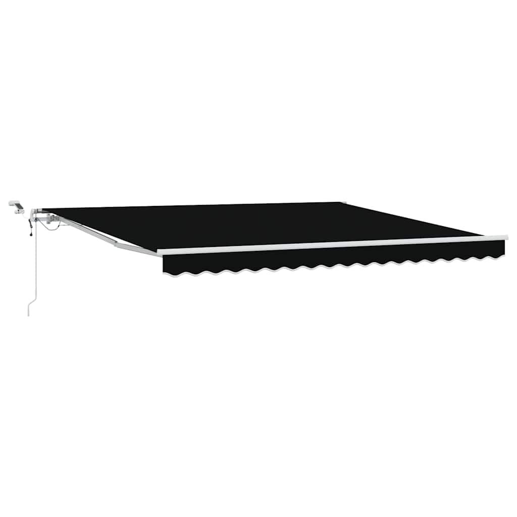 Tenda Retrattile Nero 400 Ãƒâ€” 300 cm Poliestere e Metallo