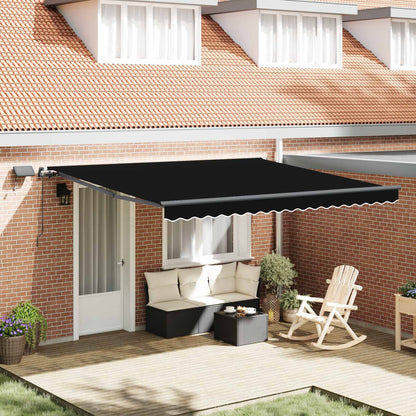 Tenda Retrattile Nero 400 Ãƒâ€”300 cm Tessuto