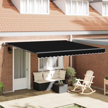 Tenda Retrattile Nero 400 Ãƒâ€” 300 cm Tessuto e Alluminio