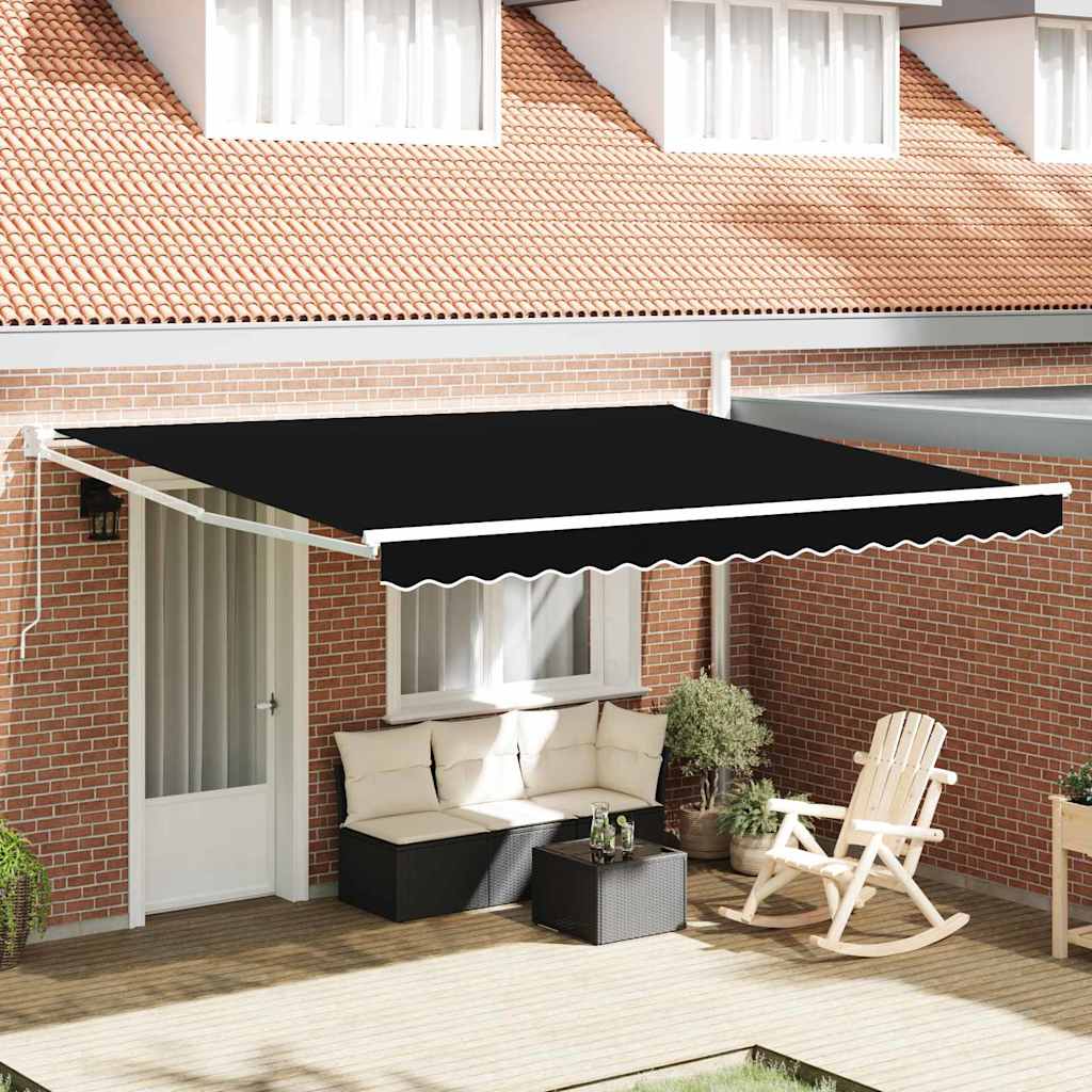 Tenda retrattile manuale Nero 400 Ãƒâ€” 300 cm