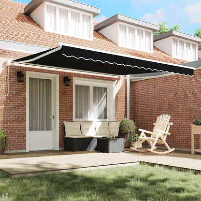 Tenda retrattile manuale Nero 400 Ãƒâ€” 300 cm