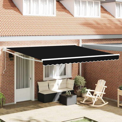 Tenda Retrattile Nero 400 Ãƒâ€” 300 cm Poliestere e Alluminio