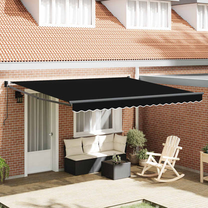 Tenda Retrattile Nero 400 Ãƒâ€” 300 cm Poliestere e Alluminio