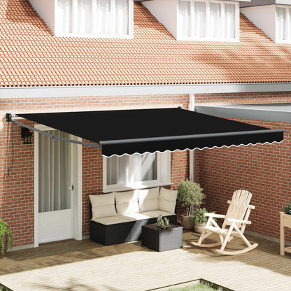 Tenda Retrattile Nero 400 Ãƒâ€” 300 cm Poliestere e Alluminio
