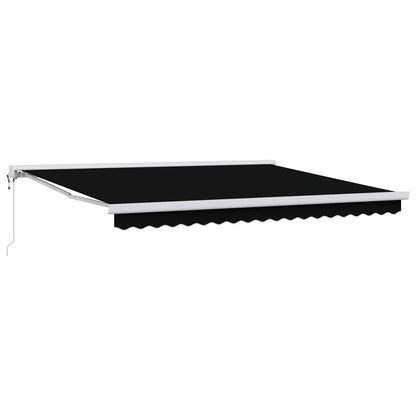 Tenda Retrattile Nero 400 Ã— 300 cm Tessuto e Metallo