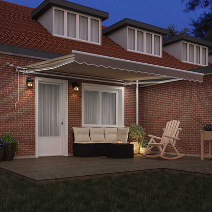 Tenda Retrattile Beige 400 ÃƒÆ’Ã¢â‚¬â€ 300 cm Poliestere e Metallo