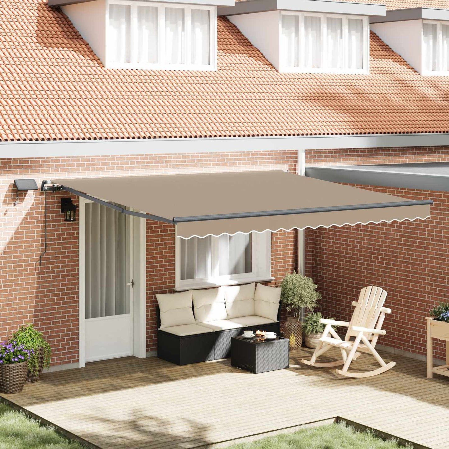 Tenda Retrattile Beige 400 Ã—300 cm Tessuto