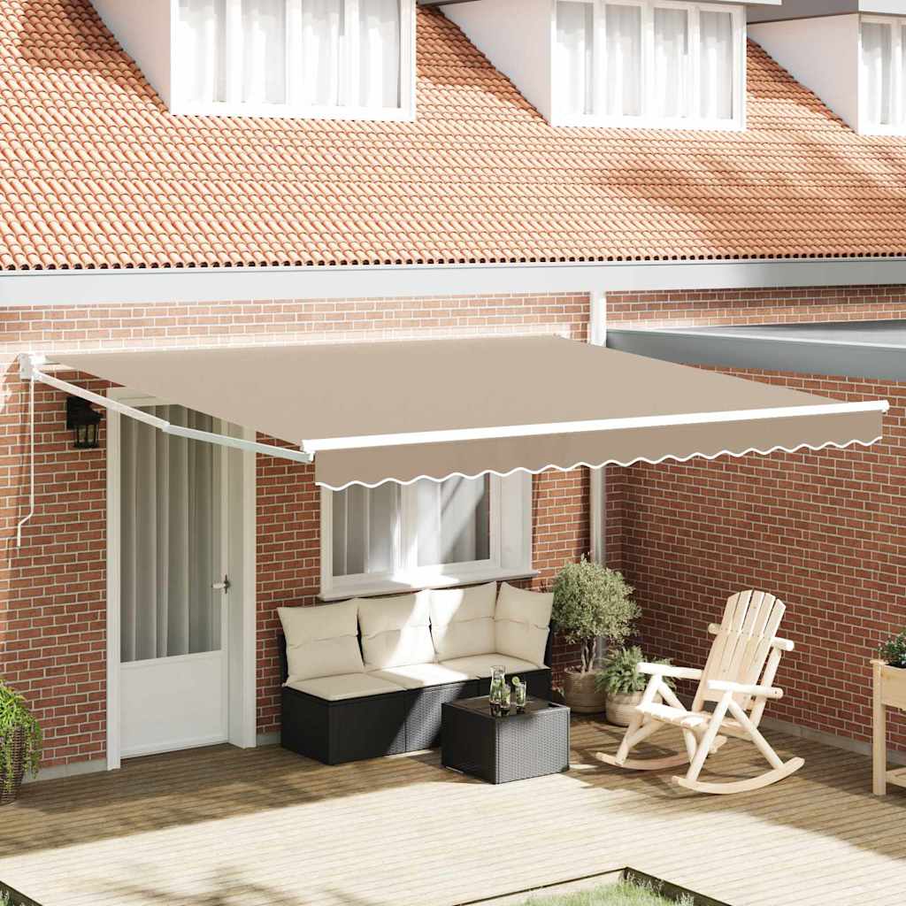Tenda Retrattile Beige 400 Ã— 300 cm Poliestere e Alluminio
