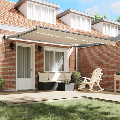 Tenda Retrattile Beige 400 Ã— 300 cm Poliestere e Alluminio