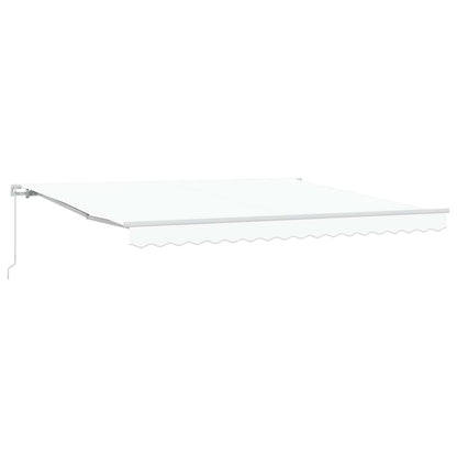 Tenda Retrattile Bianco 400 Ã— 300 cm Poliestere e Alluminio