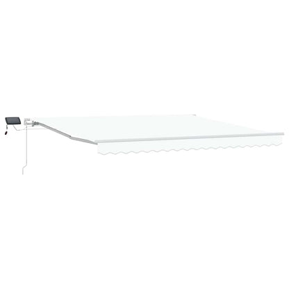 Tenda Retrattile Bianco 400 Ãƒâ€” 300 cm Tessuto e acciaio