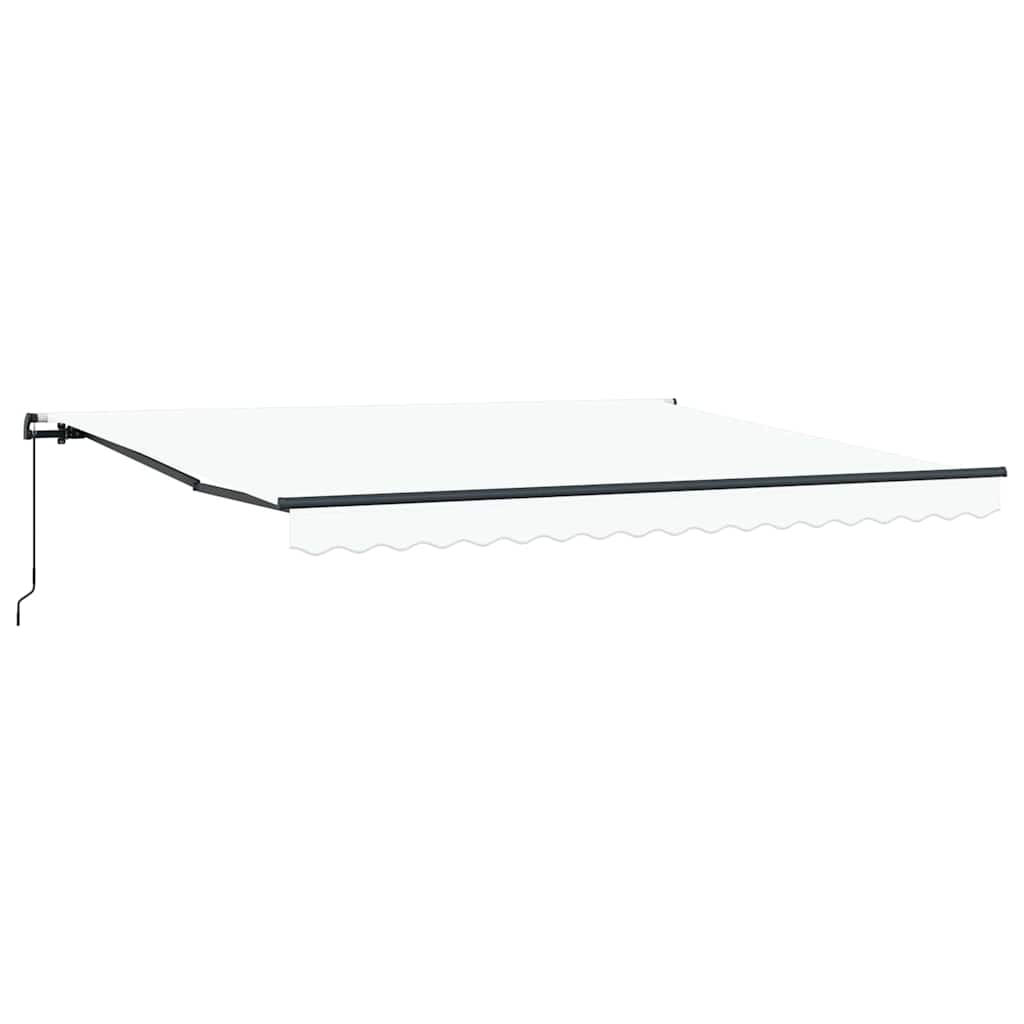 Tenda Retrattile Bianco 400 Ãƒâ€” 300 cm Poliestere e Acciaio