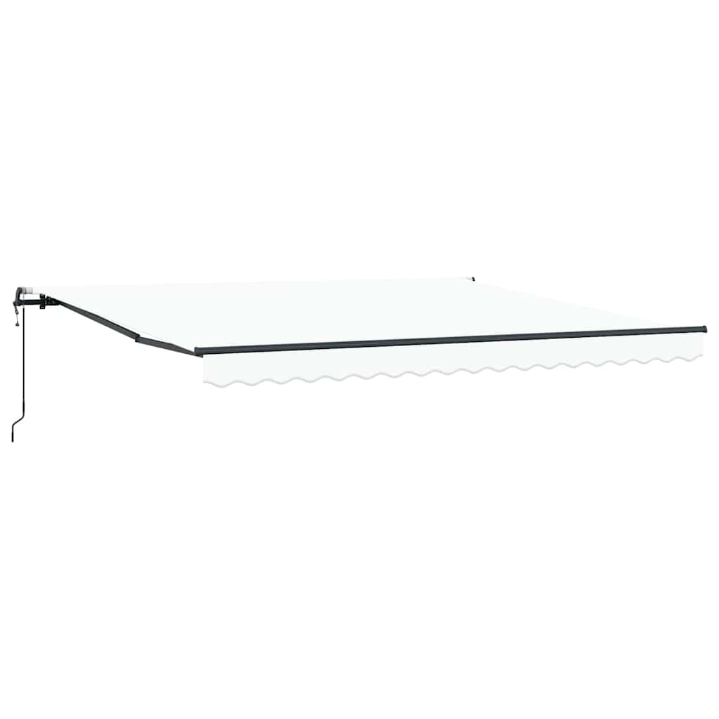 Tenda Retrattile Bianco 400 Ãƒâ€” 300 cm Tessuto e Alluminio
