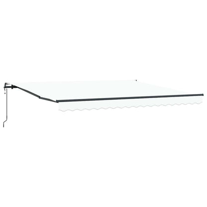 Tenda Retrattile Bianco 400 Ãƒâ€” 300 cm Tessuto e Alluminio