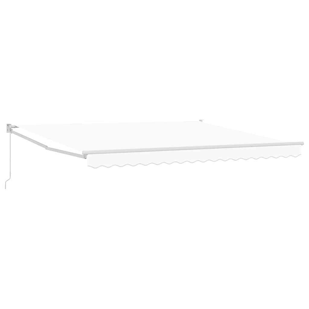 Tenda Retrattile Bianco 400 Ã— 300 cm Poliestere e Alluminio