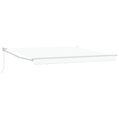 Tenda Retrattile Bianco 400 Ã— 300 cm Poliestere e Alluminio