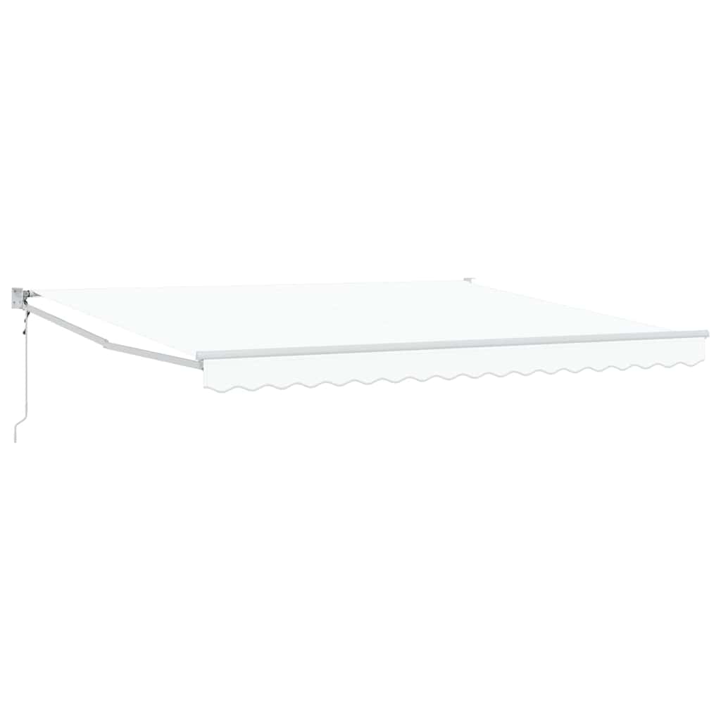 Tenda Retrattile Bianco 400 Ã— 300 cm Poliestere e Alluminio
