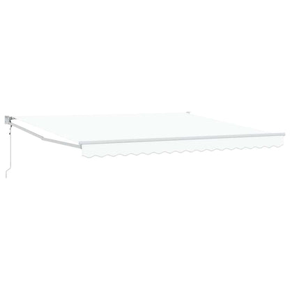 Tenda Retrattile Bianco 400 Ã— 300 cm Poliestere e Alluminio