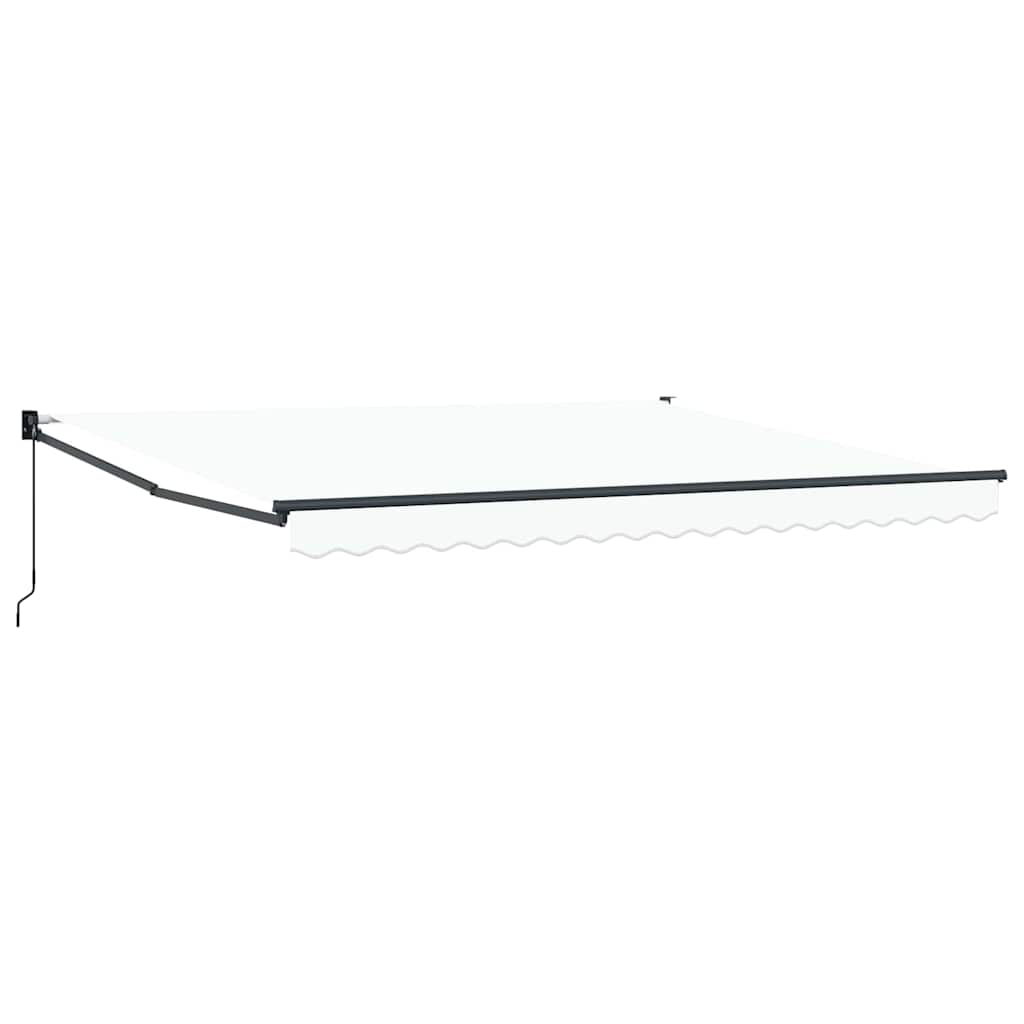 Tenda Retrattile Bianco 400 Ã— 300 cm Poliestere e Alluminio