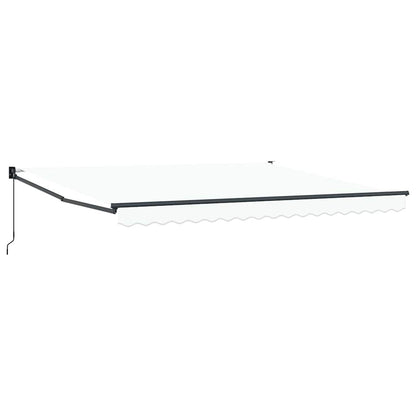 Tenda Retrattile Bianco 400 Ã— 300 cm Poliestere e Alluminio