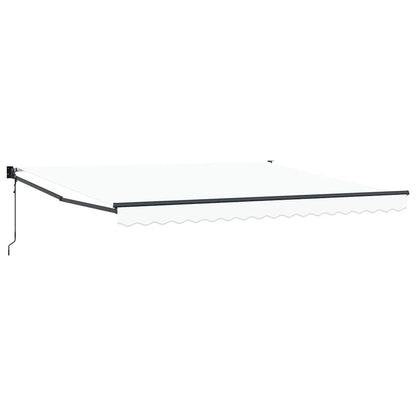 Tenda Retrattile Bianco 400 Ã— 300 cm Poliestere e Alluminio