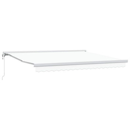Tenda Retrattile Bianco 400 Ã— 300 cm Tessuto e Metallo