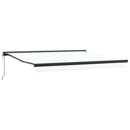 Tenda da Sole Bianco 400 Ãƒâ€” 300 cm Poliestere e Alluminio