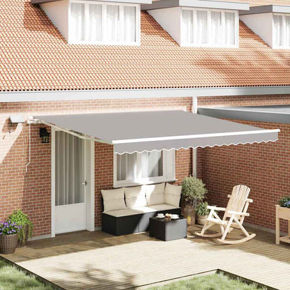 Tenda Retrattile Grigio chiaro 400 Ãƒâ€” 300 cm Tessuto e acciaio