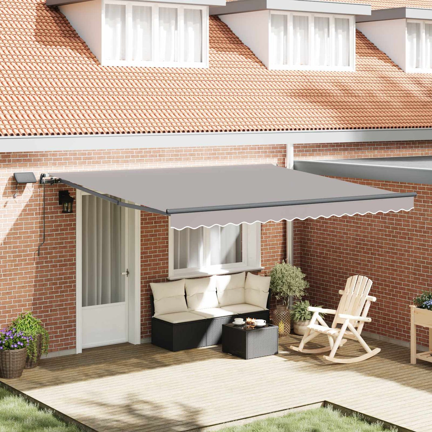 Tenda Retrattile Grigio chiaro 400 Ãƒâ€”300 cm Tessuto