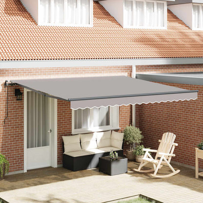 Tenda Retrattile Grigio chiaro 400 Ãƒâ€” 300 cm Tessuto e Alluminio
