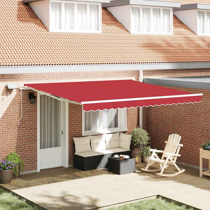 Tenda Retrattile Rosso 400 Ãƒâ€” 300 cm Tessuto e acciaio