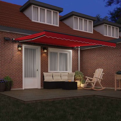 Tenda Retrattile Rosso 400 Ã— 300 cm Tessuto