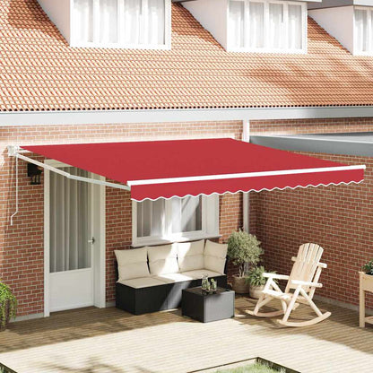 Tettuccio Elettrico Retrattile Rosso 400 Ãƒâ€” 300 cm
