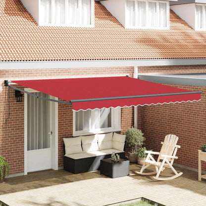 Tenda Retrattile Rosso 400 Ãƒâ€” 300 cm Poliestere e Alluminio