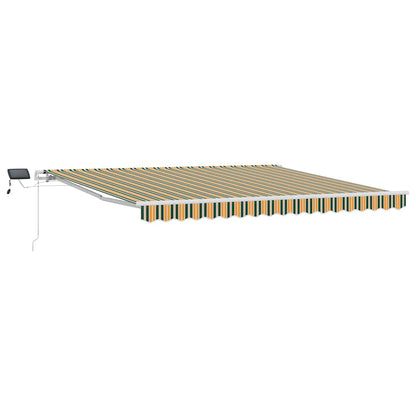 Tenda Retrattile Verde e giallo 400 Ãƒâ€” 300 cm Tessuto e acciaio