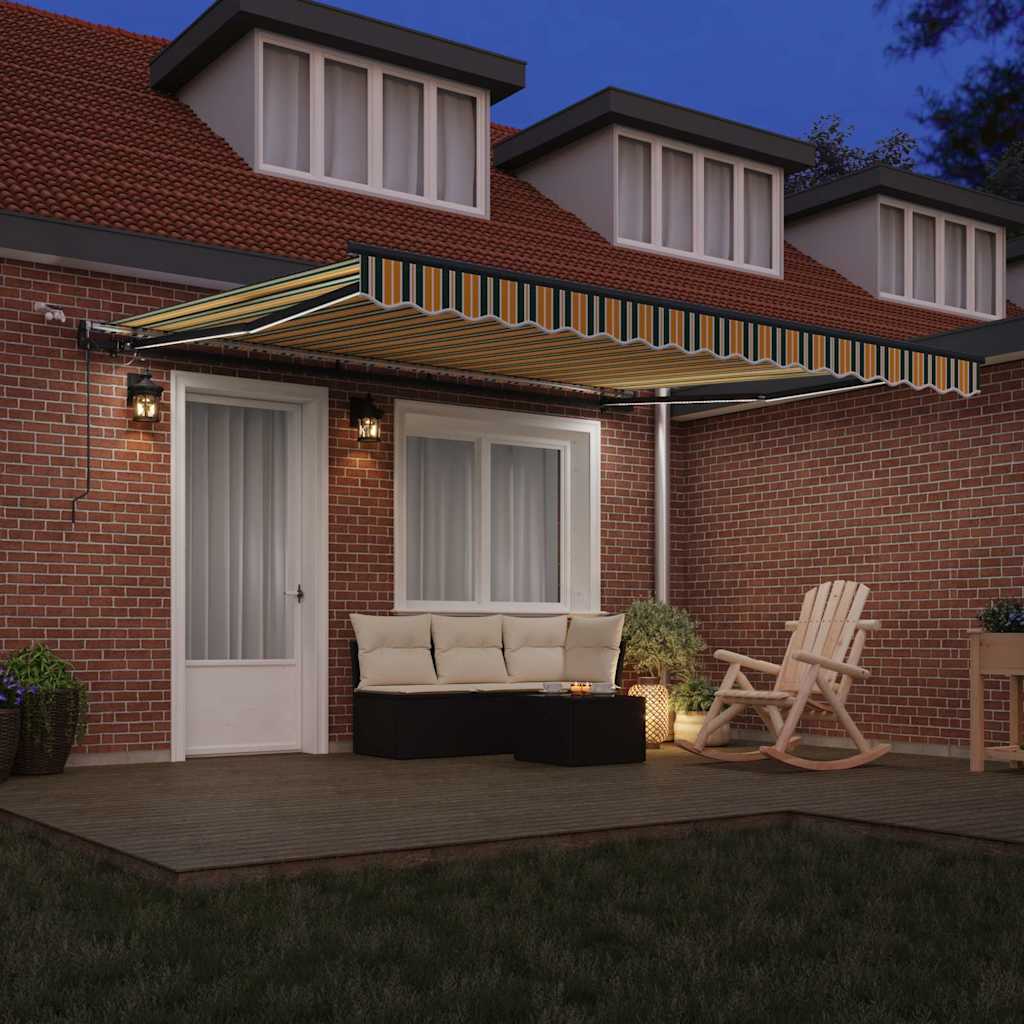 Tessuto per Tenda con Verde e giallo 400 Ãƒâ€” 300 cm Poliestere