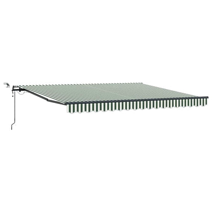 Tessuto per Tenda con Verde e Bianco 400 Ãƒâ€” 300 cm Poliestere