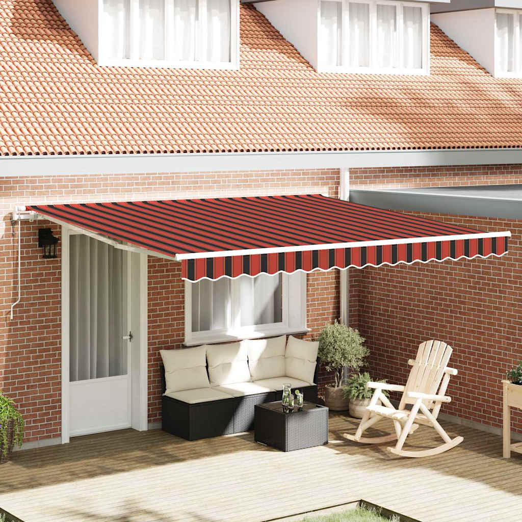 Tettuccio Elettrico Retrattile arancione e marrone 400 Ãƒâ€” 350 cm