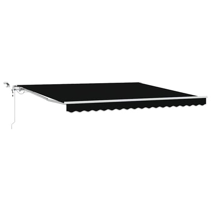 Tenda Retrattile Nero 400 Ã— 350 cm Poliestere e Metallo