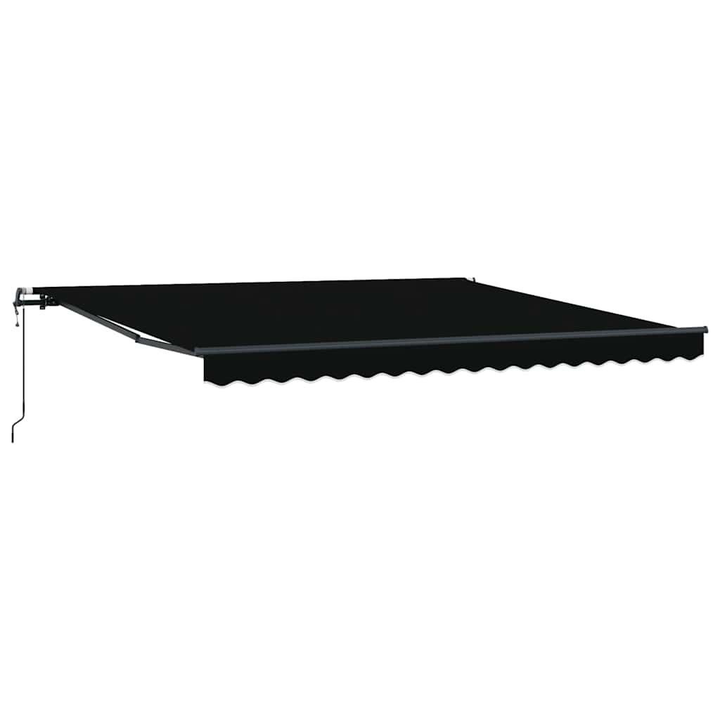 Tenda Retrattile Nero 400 Ãƒâ€” 350 cm Tessuto e Alluminio