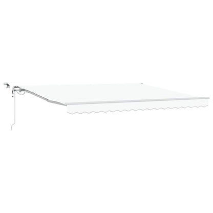Tenda Retrattile Bianco 400 Ã— 350 cm Poliestere e Metallo