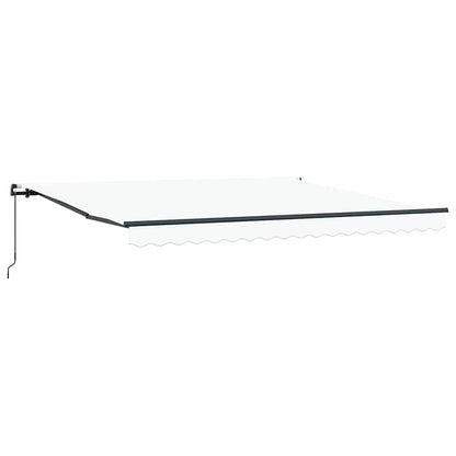 Tenda Retrattile Bianco 400 Ãƒâ€” 350 cm Poliestere e Acciaio