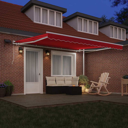 Tenda Retrattile Rosso 400 Ãƒâ€” 300 cm Tessuto e acciaio