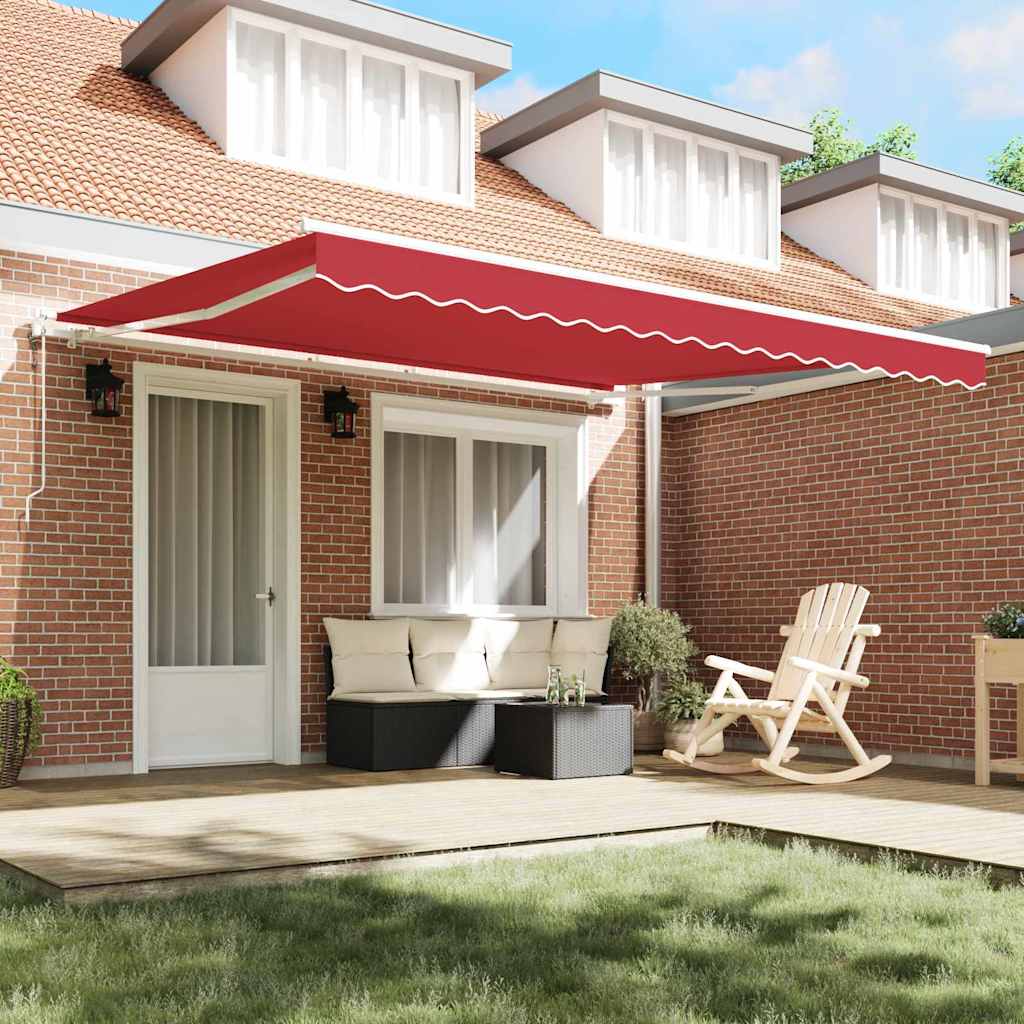 Tettuccio Elettrico Retrattile Rosso 400 Ãƒâ€” 350 cm