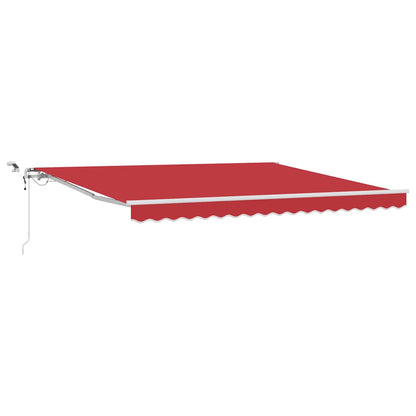 Tenda Retrattile Rosso 400 Ã— 350 cm Poliestere e Metallo