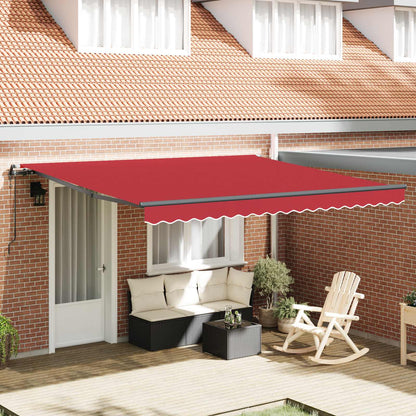 Tenda Retrattile Rosso 400 Ãƒâ€” 350 cm Tessuto e Alluminio