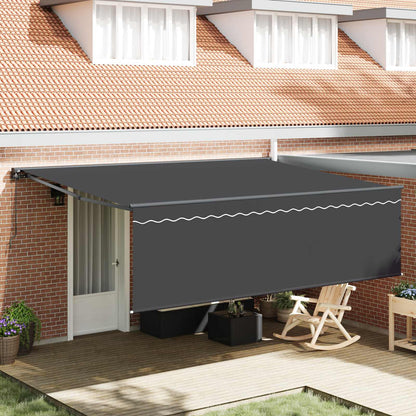 Tenda Retrattile Antracite 450 Ãƒâ€” 300 cm Poliestere e Alluminio